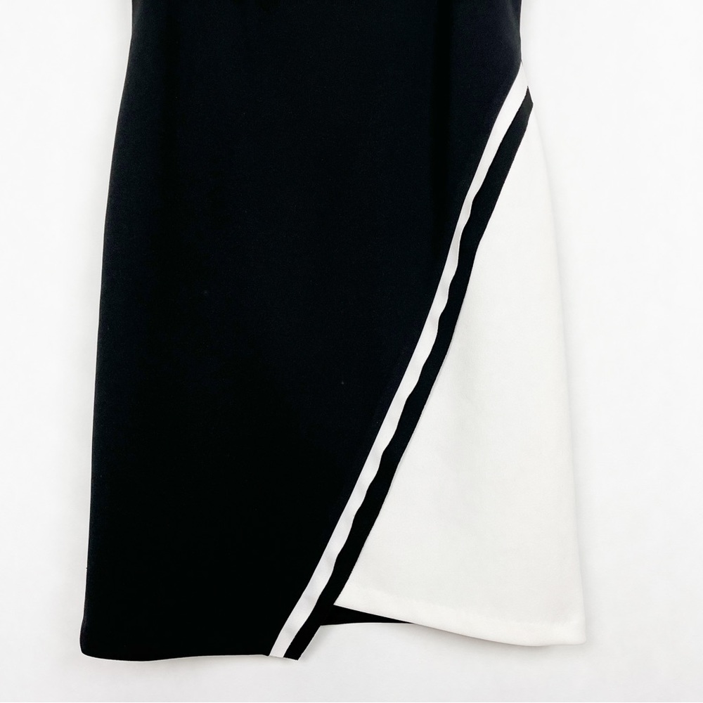 Vintage Cartise 🇨🇦 Black and White Classic Sleeveless Mini Dress Size 6 - Picture 6 of 10